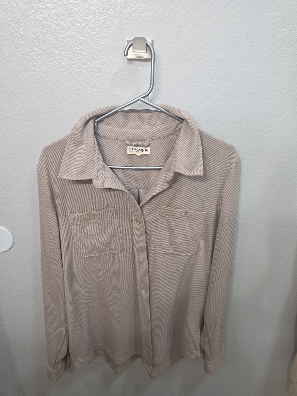 LINCOLN Taupe Button-Up Shirt  Jacket